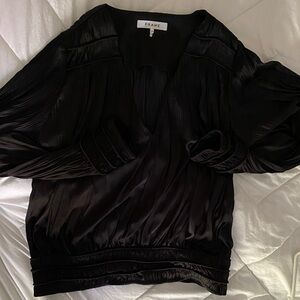 Frame Denim Women's Elegant Black Blouse